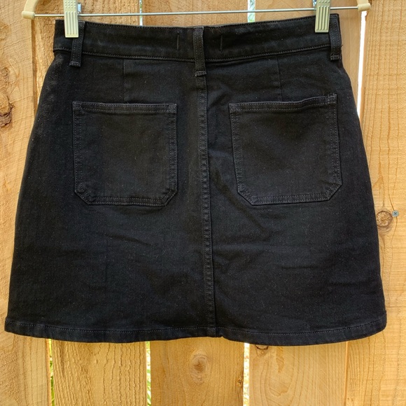 Madewell NWT 25 Denim Utility Zip Skirt in Black - Picture 5 of 7